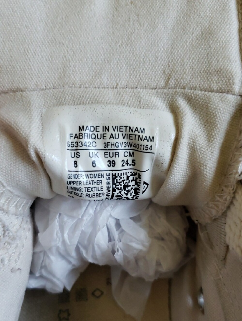 Converse White Women's Sneakers - Picture 5 of 6